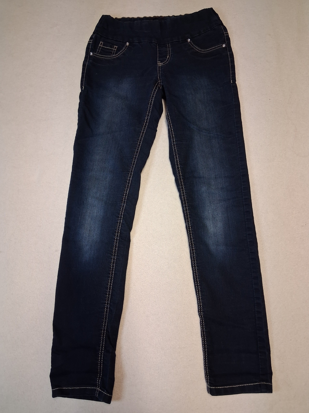 Suko Women's Skinny Stretch Jeans in Dark Blue